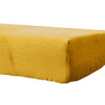 Drap housse en coton bio lav miel 180x200 cm