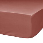 Drap housse coton bio terracotta 140 x 190 cm Drap housse coton bio terracotta 140 x 190 cm