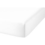 Drap housse en coton blanc 140x190 cm