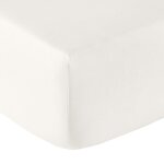Drap housse coton blanc doux 90x190 cm Drap housse coton blanc doux 90x190 cm