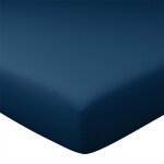Drap - housse en coton bleu marine 140x200x28cm Drap - housse en coton bleu marine 140x200x28cm