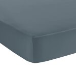 Drap housse coton gris fonc 160x200 cm