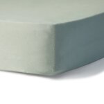 Drap housse coton lav� c�ladon 150x200x30