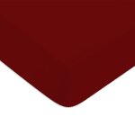 Drap housse coton uni bonnet 25cm terracotta 140x200cm