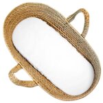 Drap housse couffin bb ovale en gaze de coton blanc 70x30 cm