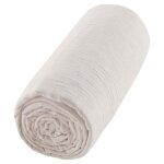 Drap housse en gaze de coton beige 70x140 cm
