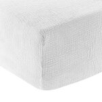 Drap housse gaze de coton blanc 140x190 cm Drap housse gaze de coton blanc 140x190 cm