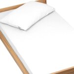 Drap housse gaze de coton blanc 90x200 cm
