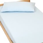 Drap housse gaze de coton bleu 70x140 cm Drap housse gaze de coton bleu 70x140 cm