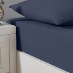 Drap - housse en gaze de coton bonnet 30 cm indigo 80x200 cm