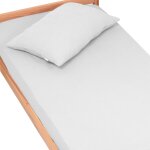 Drap housse gaze de coton gris 90x190 cm