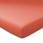Drap - housse grand bonnet en coton orange poterie 140x200x30cm Drap - housse grand bonnet en coton orange poterie 140x200x30cm