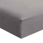 Drap housse grand bonnet microfibre gris fonc 140x190 / 200 cm