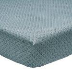 Drap housse imprim en bambou vert meraude 140x190