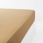 Drap housse jersey extensible en coton caramel 120x200 cm Drap housse jersey extensible en coton caramel 120x200 cm