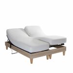 Drap housse jersey tpr pour sommier articul blanc 2x90x200