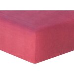 Drap housse lin lav rose framboise 200x200x40