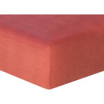 Drap housse lin lav terracotta 160x200x30