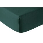 Drap housse lin vert sapin 90x190 cm