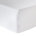 Drap housse percale blanc 140x190 cm