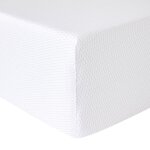 Drap housse percale blanc 140x200 cm