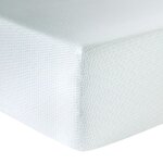 Drap housse percale blanc 180x200 cm