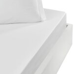Drap housse en percale bonnet 40cm blanc 90x200 cm