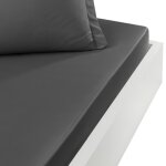 Drap housse en percale de coton anthracite 80x200 cm