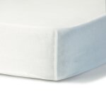 Drap housse percale de coton blanc 180x200x30