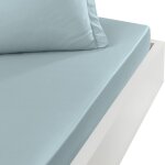 Drap housse en percale de coton bleu arctic 160x200 cm Drap housse en percale de coton bleu arctic 160x200 cm