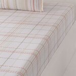 Drap housse en percale de coton bonnet 30 cm blanc 80x200 cm