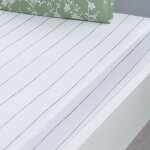 Drap housse en percale de coton bonnet 30 cm lichen 80x200 cm