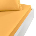 Drap housse en percale de coton caramel 160x200 cm Drap housse en percale de coton caramel 160x200 cm