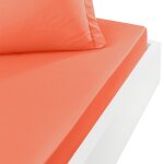 Drap housse en percale de coton corail 160x200 cm Drap housse en percale de coton corail 160x200 cm