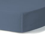 Drap housse percale de coton denim 140x200x30 Drap housse percale de coton denim 140x200x30