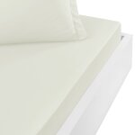 Drap housse en percale de coton ecru 80x200 cm Drap housse en percale de coton ecru 80x200 cm