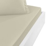 Drap housse en percale de coton ficelle 80x200 cm
