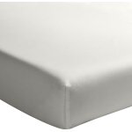Drap housse percale de coton gris perle 160x200 cm Drap housse percale de coton gris perle 160x200 cm