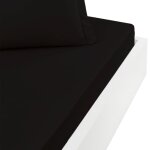Drap housse en percale de coton noir 140x190 cm Drap housse en percale de coton noir 140x190 cm
