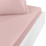 Drap housse en percale de coton poudre 160x200 cm