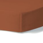 Drap housse percale de coton rouge toscane 160x200x30 Drap housse percale de coton rouge toscane 160x200x30