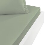 Drap housse en percale de coton sauge 160x200 cm Drap housse en percale de coton sauge 160x200 cm