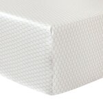 Drap housse satin beige 140x190 cm