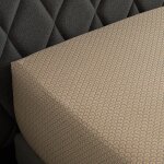 Drap housse satin beige 160x200 cm