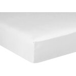 Drap housse en satin de coton blanc optique 180x200 cm Drap housse en satin de coton blanc optique 180x200 cm