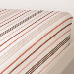 Drap housse satin de coton bonnet 30 cm auburn 160x200 cm