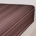 Drap housse satin de coton bonnet 30 cm noisette 140x190 cm