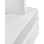 Drap housse satin de coton bonnet 40 cm blanc 160x200 cm Drap housse satin de coton bonnet 40 cm blanc 160x200 cm