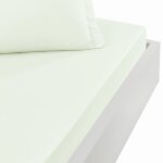 Drap housse satin coton - tencel 200 fils bonnet 30 cm ecru 140x190 cm Drap housse satin coton - tencel 200 fils bonnet 30 cm ecru 140x190 cm