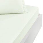 Drap housse satin coton - tencel 200 fils bonnet 40 cm ecru 140x190 cm Drap housse satin coton - tencel 200 fils bonnet 40 cm ecru 140x190 cm